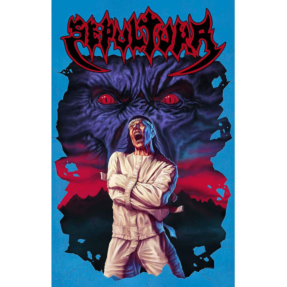 Sepultura - Schizophrenia Textiel Poster - Blauw/Multicolours